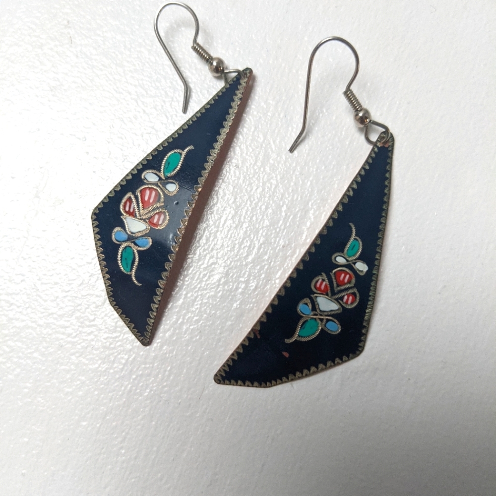 Metal Flower Earrings